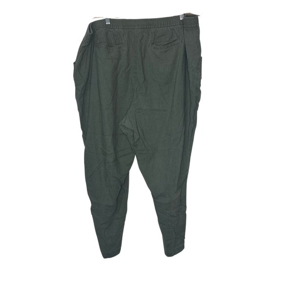 Old Navy Olive Green Linen Pants - Picture 3 of 3